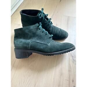 Vintage Bally Suede Boots Size 7 Ankle Boots Classic Quiet Luxury Designer Shoes